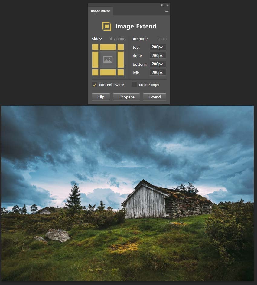 extended image result with addon